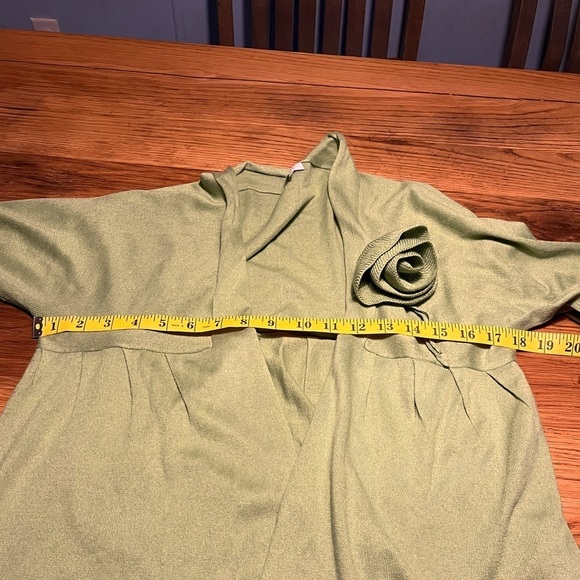 Garnet Hill Open Front Cardigan Sweater Half/Quarter Length Sleeves Size XL - Picture 8 of 9